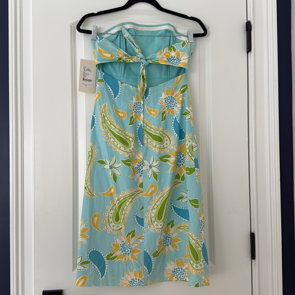 Lilly Pulitzer strapless Sabrina via blue croissant dress - Picture 6 of 9